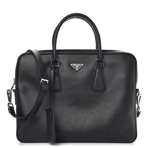 womens black briefcase prada|prada bag saffiano.